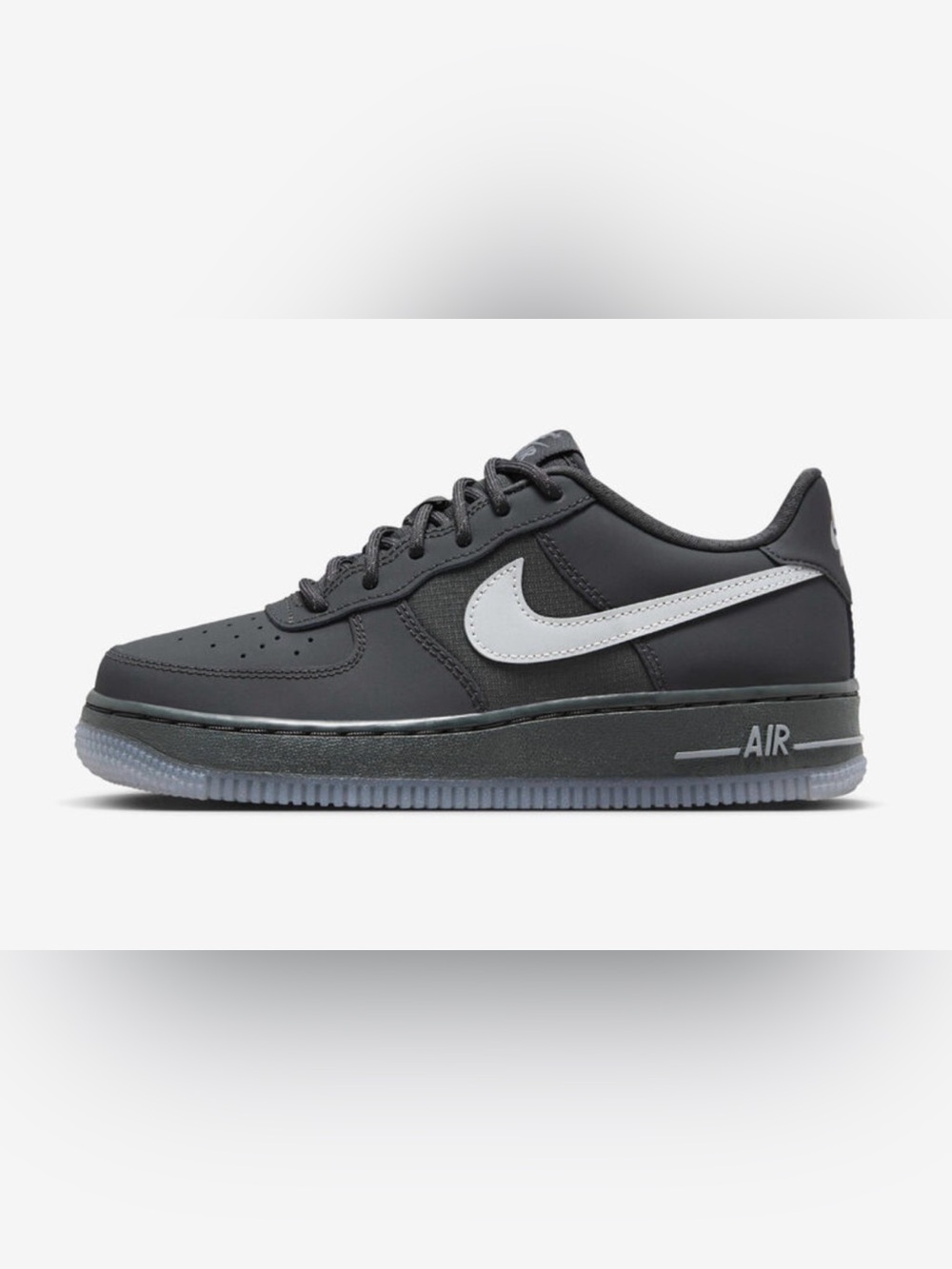 Nike Air Force 1 Low Sneaker Anthracite/Cool Grey Size 6Y